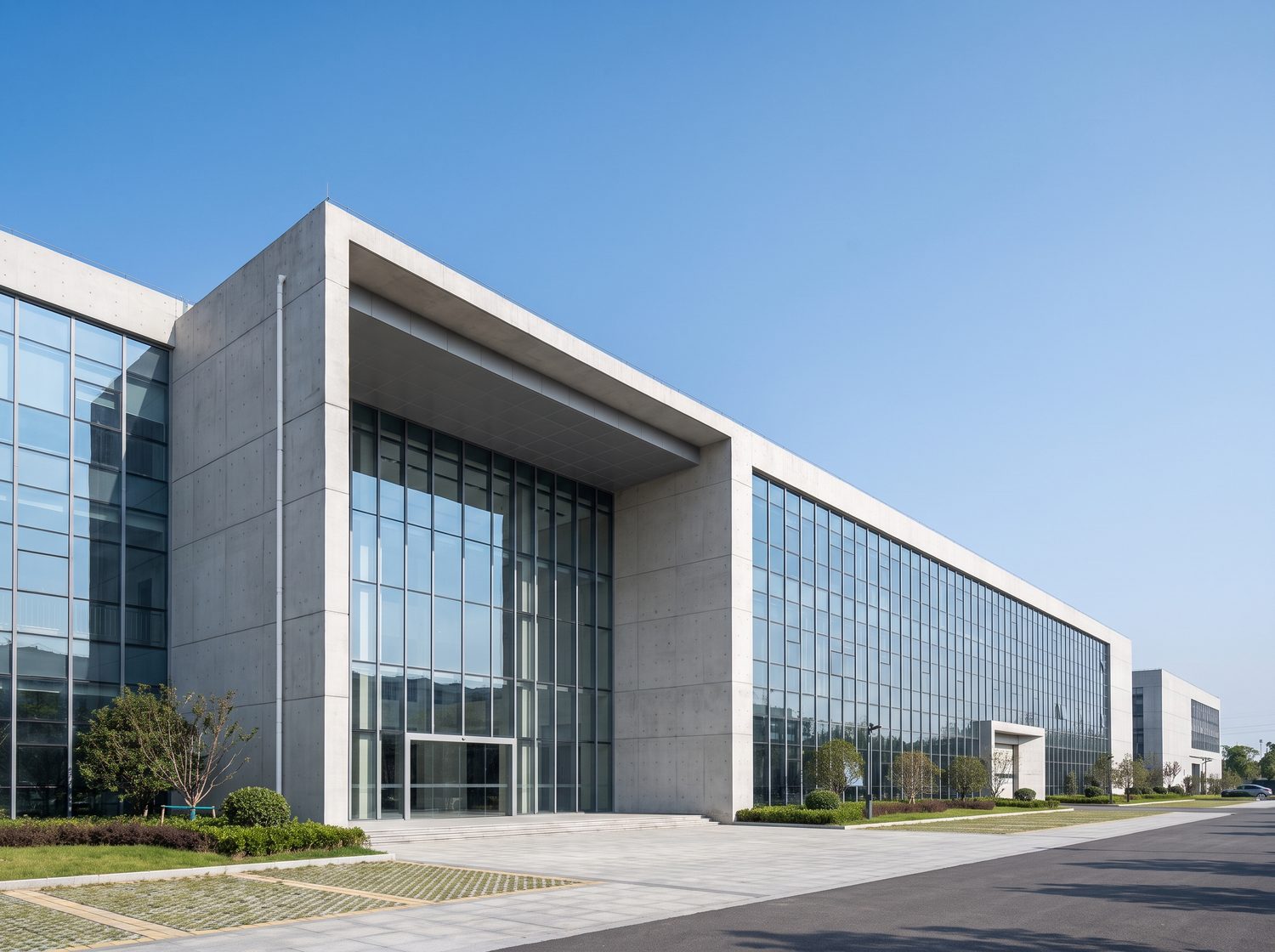Modern tire factory exterior in mainland China